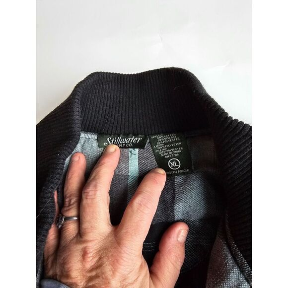 Stillwater Supply Jacket teal/black plaid  Size XL - Picture 3 of 7